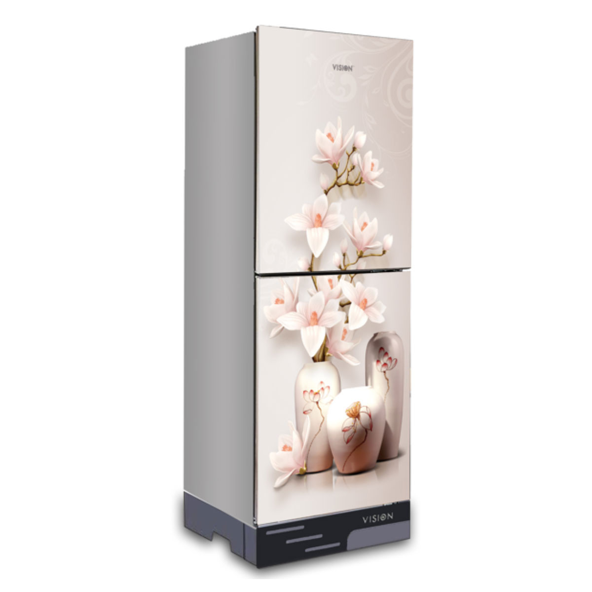 VISION Glass Door Refrigerator RE-280 Liter Vase W Magnolia Flower T