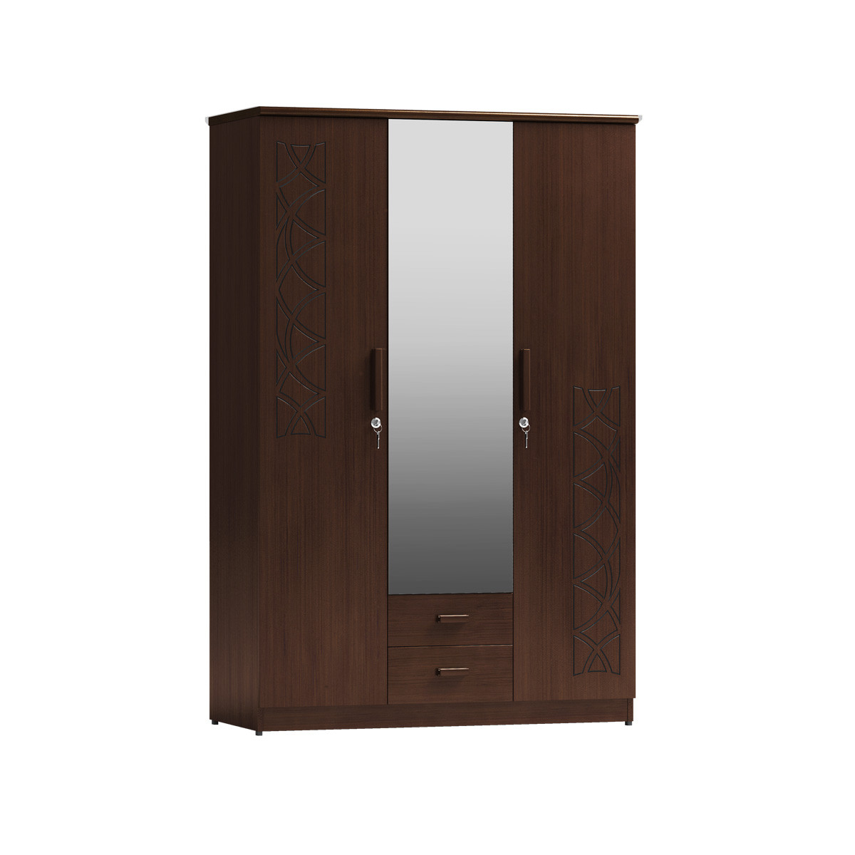 Roma Wooden three Door Almirah/Cupboard l CBH-363-3-1-20