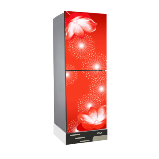 Home/Refrigeration & Freezer/Glass Door Refrigerator/VISION Glass Door Refrigerator RE-185L Digital Lily Flower Bottom Mount2of91 VISION Glass Door Refrigerator RE-185L Digital Lily Flower Bottom Moun