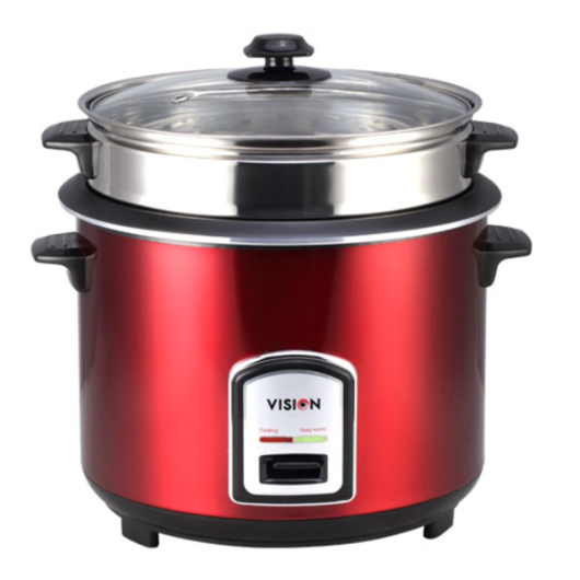 VISION Rice Cooker 3.0 Ltr 100 SS Red Share Save 12%