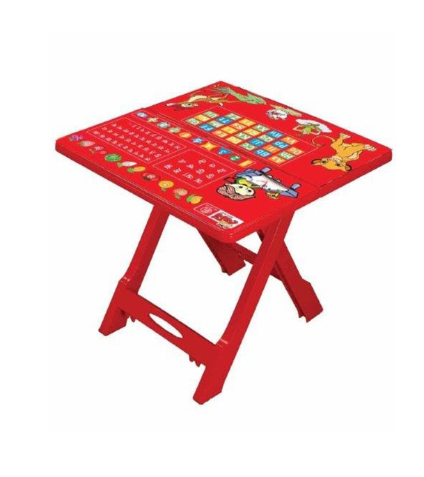 Baby Folding Table Printed ABC Red